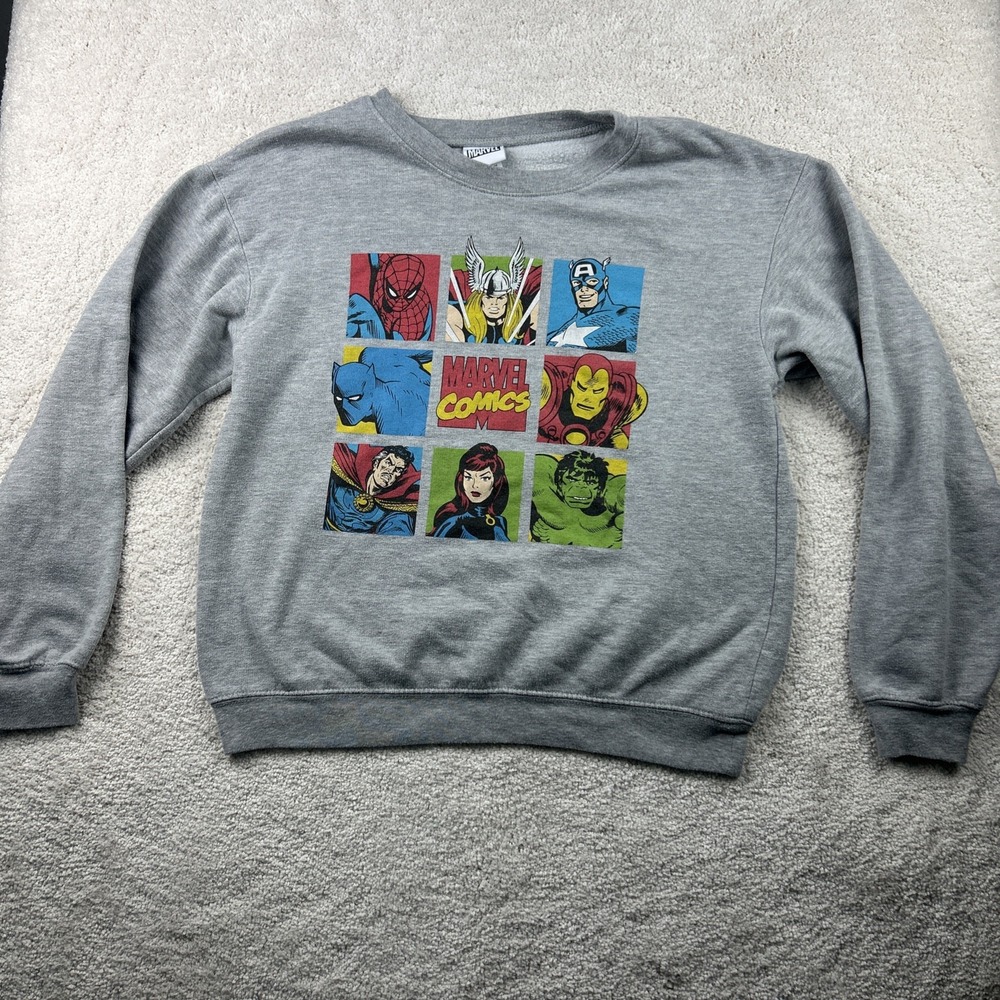 Avengers Marvel Comics M (7-9) Unisex Kids Sweatshirt Crew Neck Long Sleeve - Picture 1 of 9